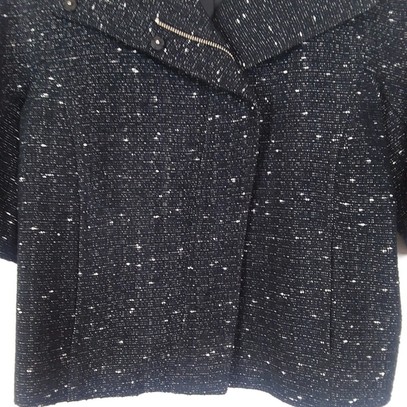 Kenneth Cole tweed moto blazer jacket - Picture 6 of 8